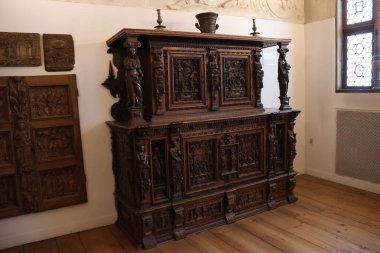 A beautiful antique carved cabinet