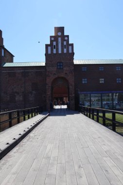 Bridge to Malmo Castle in Malmo, Sweden