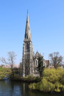 Kopenhag, Danimarka 'daki Kastellet bölgesindeki St. Alban Kilisesi.