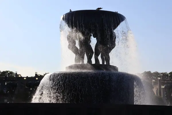 stock image Fountain in Vigeland park in Oslo, Norway