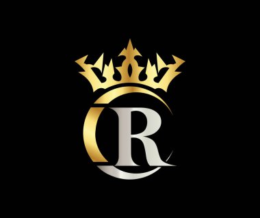 Altın Renk Şirketi Logosu Tasarımlı Taç Krallığı tabelası