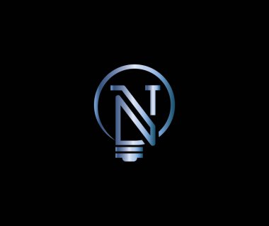 Creative N Letter Light Energy Power Modern Logo Design Company Concept