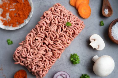 Bitki temelli kıyma, sebze ve mantardan et yerine bitki diyeti..