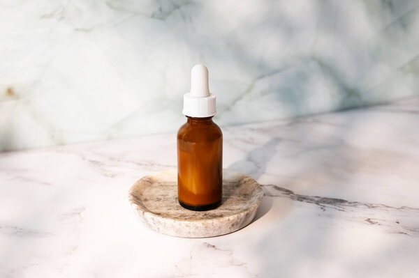 Bottle Facial Serum Healthy Skin Aromatherapy Oil Aromatherapy Oil Spa Stock Photo