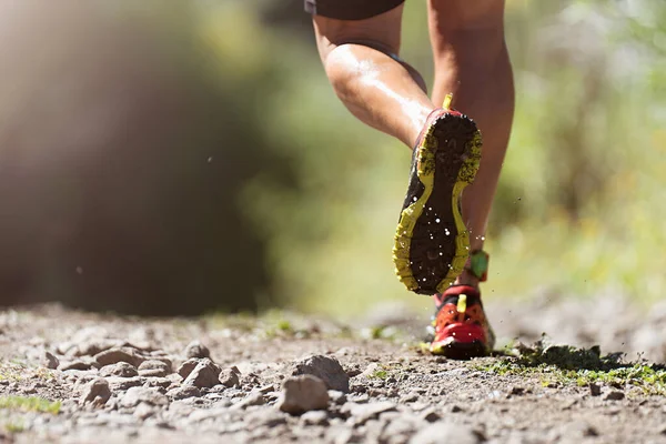 야외에서 건강을 운동을 트레일 달리기 선수들 길에서 달리는 — 스톡 사진