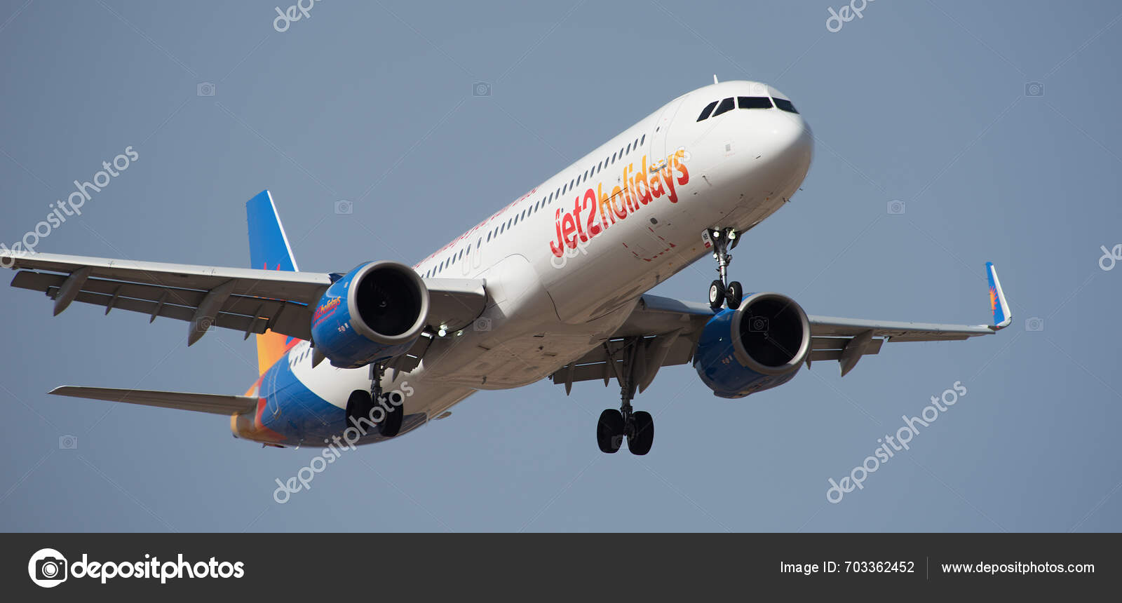 Tenerife Spain February 2024 Airbus A321 251Nx Jet2 Airlines Flies