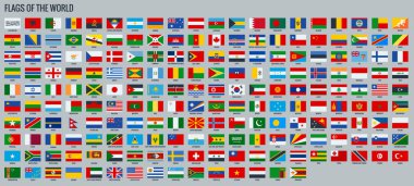 Flags of the World. All official national flags of the world. clipart