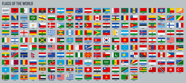 Flags of the World. All official national flags of the world.