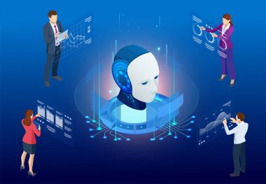 Isometric Yapay Zeka, Bilgi Uzmanlığı Zeka Öğrenme. İnternet bağlantısı Sohbeti, Yapay Zeka, Yapay Zeka ile Sohbet