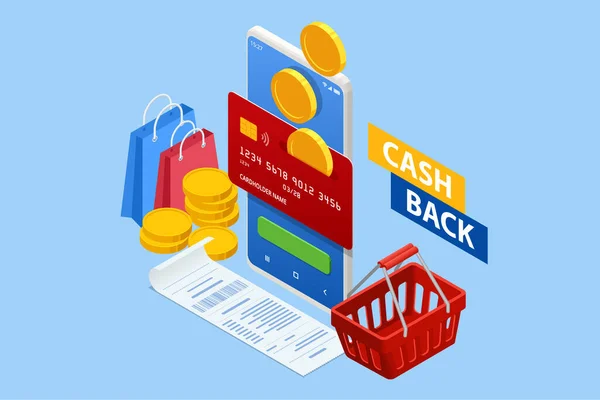 Cash Back Service Finanční Platební Značka Vektorová Ilustrace — Stockový vektor