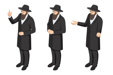 Şapkalı, uzun paltolu, Yahudi bir adam. Geleneksel kostümlü dindar bir Yahudi. Kenarları olan Hasid. Şapkalı ve uzun paltolu bir adam.