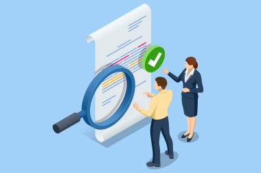 Isometric iş analizi, analiz, araştırma. Analitik ve izleme, bir iş ekibinin web tabanlı bir raporlama panelini izlediği ve mali iş planlaması için veri analizi yaptığı yer
