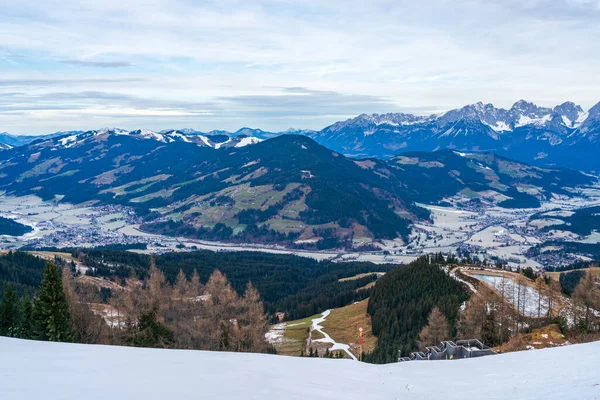 Wintry Landscape Austrian Alps Kitzbuhel Winter Austria — Foto de Stock