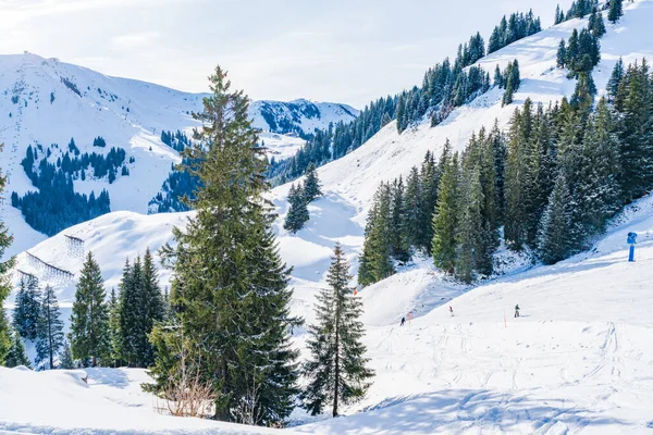 位于奥地利基茨布尔阿尔卑斯山Hahnenkamm山上的温特里景观 奥地利的冬天 — 图库照片