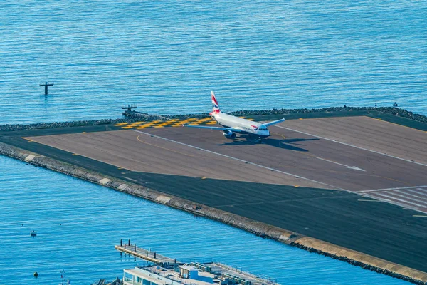 Gibraltar Велика Британія March 2023 Літак British Airways Злітно Посадковій — стокове фото