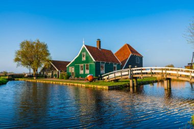Zaanse Schans Zaandam Hollanda 'da Amsterdam yakınlarında