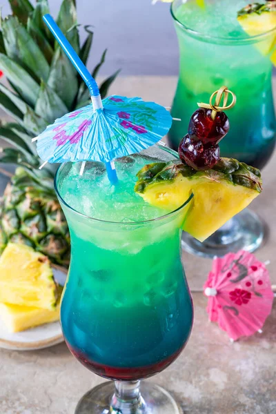 Colorato Arcobaleno Sunshine Lagoon Cocktail Tequila — Foto Stock