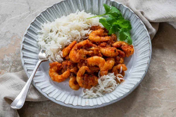 Tamarind prawn curry with rice