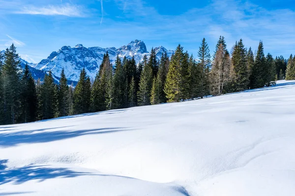 Χειμερινό Τοπίο Χιόνι Κάλυψε Δολομίτες Kronplatz Ιταλία — Φωτογραφία Αρχείου