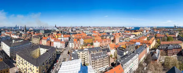 Kopenhag Danimarka Nın Panoramik Hava Manzarası Stok Fotoğraf