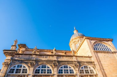 Hırvatistan 'ın eski Dubrovnik kentinde 1706-1715 yılları arasında inşa edilen St. Blaise Kilisesi' nin üst görünümü