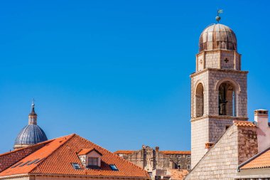 İkonik mimarisi ile Dubrovnik 'in tarihi çatıları, Hırvatistan