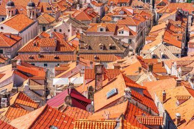 DUBROVNIK, CROATIA - 29 Haziran 2024: Dubrovnik 'in ünlü Eski Kenti 1979 yılında UNESCO Dünya Mirası Listesi