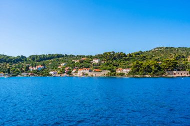 View of Adriatic Sea and Dalmation coast of Croatia near Dubrovnik. clipart