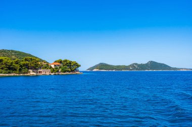 Hırvatistan 'ın Dubrovnik yakınlarındaki Adriyatik Denizi ve Dalmasyon kıyıları.