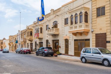 XAGHRA, Gozo, MALTA - SEPTEMBER 01, 2024: Gozos 'un başkenti Victoria' nın kuzeydoğusunda yer alan Xaghra, Gozo 'nun en büyük ve adanın ilk yerleşim yerlerinden biridir.