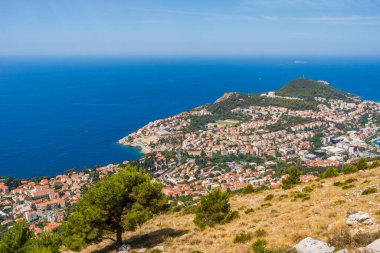 Hırvatistan 'da Dubrovnik' in Moutain Srd tepesinden görünüşü