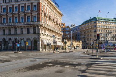 STOCKHOLM, SwEDEN - 08 Mart 2025: Stockholm, İsveç 'in başkenti ve en kalabalık şehri, geniş bir Baltık Denizi takımadası üzerinde 14 ada ve 50' den fazla köprüyü kapsar.