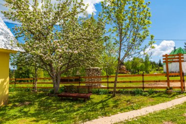 Karadağ 'ın Podgora kentinde küçük bir köy manzarası