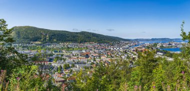 Ulriken Dağı 'ndan Bergen' in panoramik görüntüsü