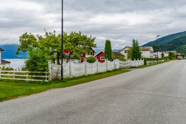 Norveç, Balestrand 'da sokak manzarası