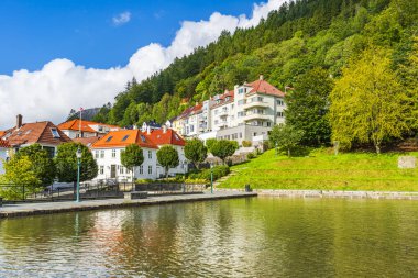 Norveç 'in en büyük ikinci şehri olan Bergen' in manzarası