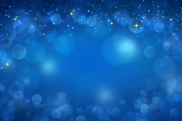 Niebieski Bokeh Abstrakcyjne Tła Światła Boże Narodzenie — Zdjęcie stockowe