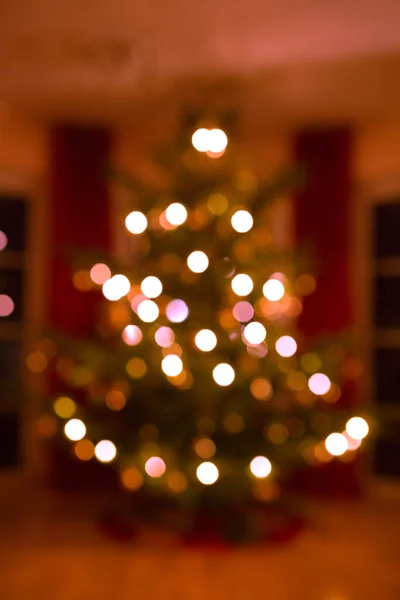 Christmas Tree Blurred Background — Stock Photo, Image