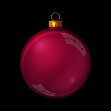 Noel balosu siyah fırında izole edilmiş..