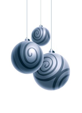 Beyaz arka planda gri takılar olan Noel arkaplanı.