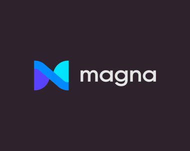 Kelebek vektör logosu. Soyut harf N logosu. Minimalist düz monogram güzellik salonu kozmetik simgesi. Vektör illüstrasyonu