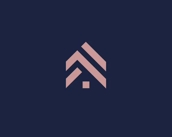 Logotipo Casa Geométrica Abstracta Logotipo Del Edificio Viviendas Ilustración Vectorial — Archivo Imágenes Vectoriales