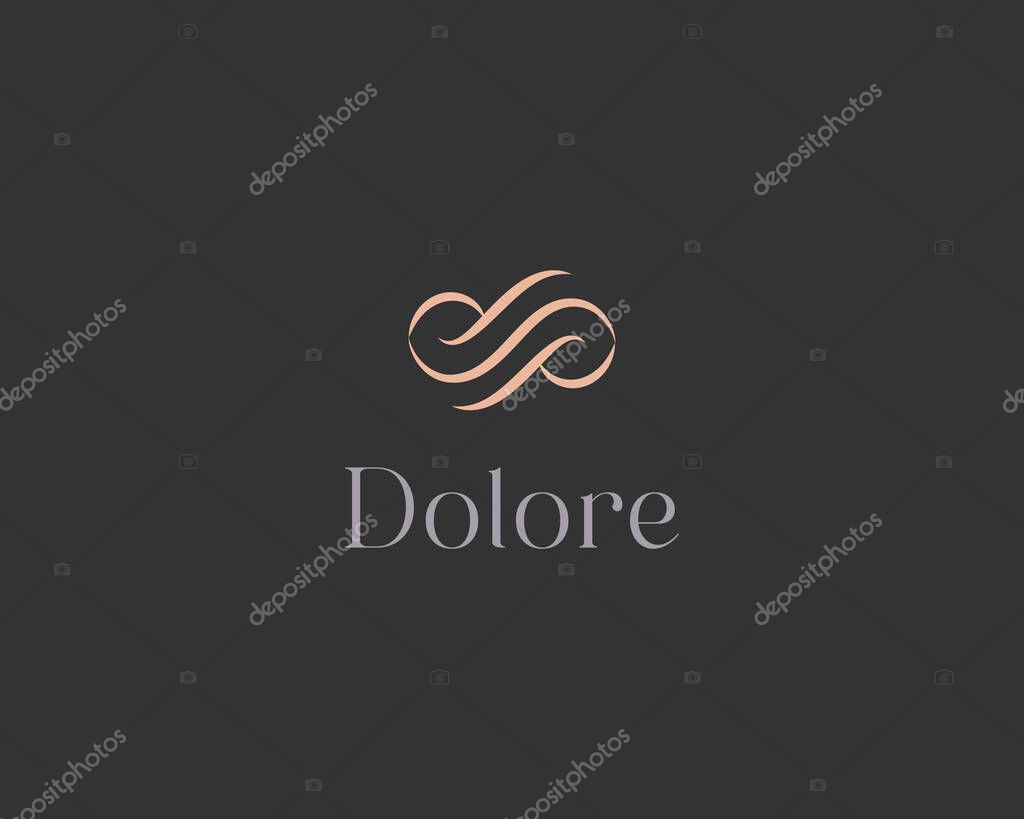 Elegant P D letters logo. Premium monogram. Universal beauty salon boutique jewelry luxury logotype. Vector illustration