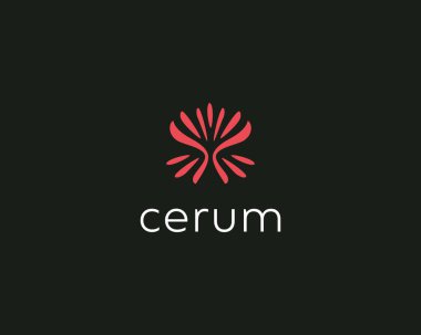 Zarif çiçek renkli logo. Ağaç yaprağı ikonu. Evrensel bahçe parkı logosu. Spa rahatlama sembolü. Vektör illüstrasyonu