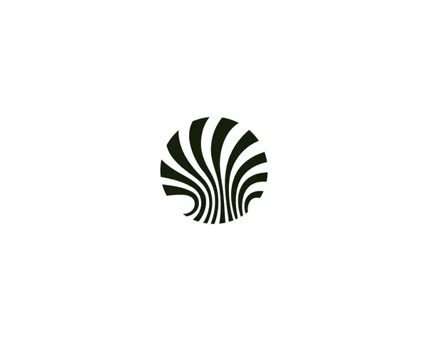 Abstract Tree Black White Logo Creative Shall Icon Vector Illustration — Stock Vector