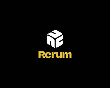 N ve C logosunun soyut küpü. İnşaat medyası telekomünikasyon minimalist logoti. Vektör illüstrasyonu