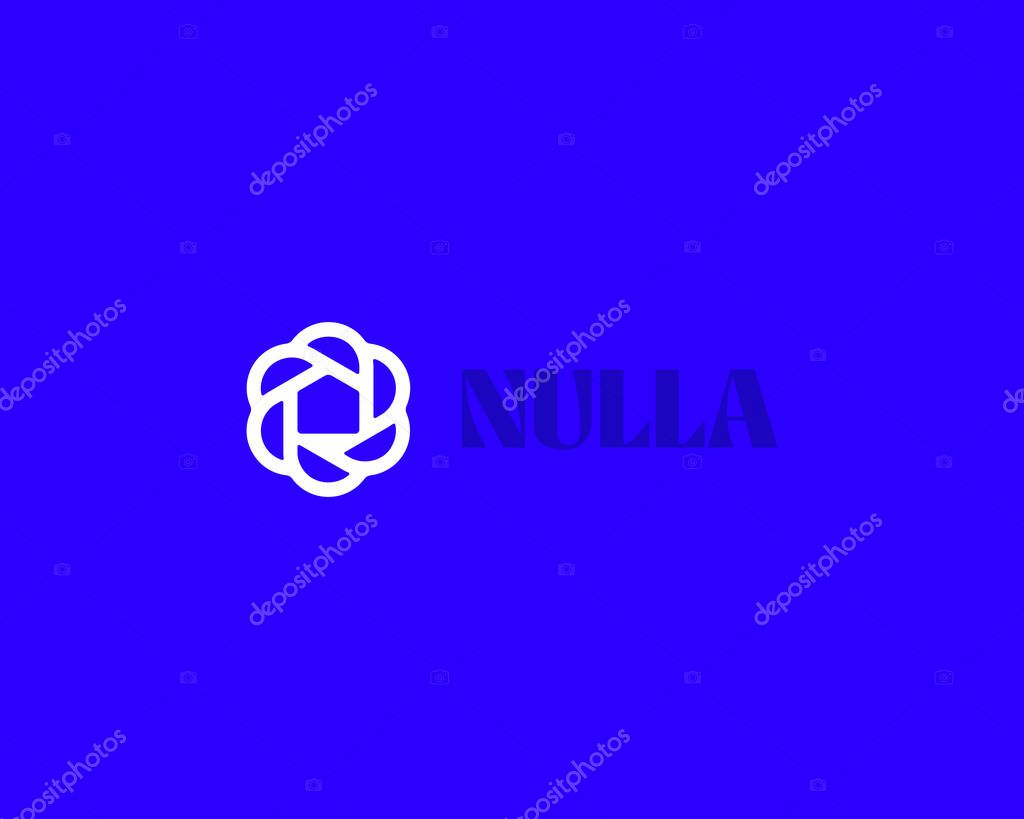 Abstract home house logo. Real estate residence building vector logotype. Creative flower shutter icon.