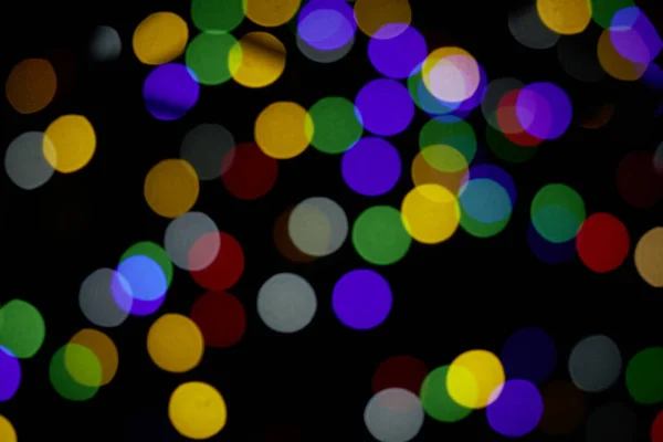 Luzes Natal Coloridas Noite Imagens De Bancos De Imagens