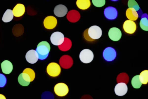 Luzes Natal Coloridas Noite Fotos De Bancos De Imagens