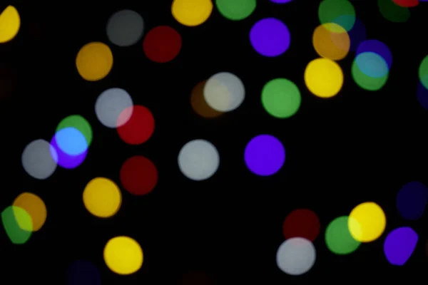 Luzes Natal Coloridas Noite Fotos De Bancos De Imagens